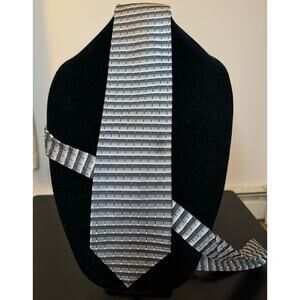Roberto Villini Handmade Silk Striped Tie in Gray